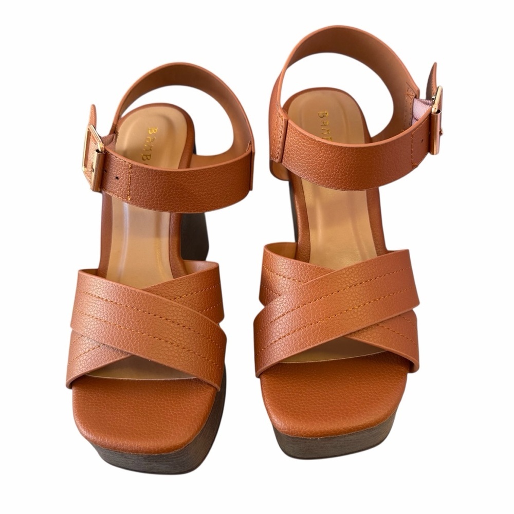 Bamboo Timber Wedge Open Toe Sandals Womens Summer Vacation Beach Party Festival - Picture 2 of 6